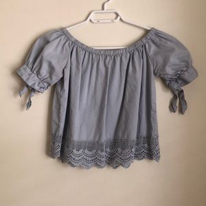 Japna blue off the shoulder top